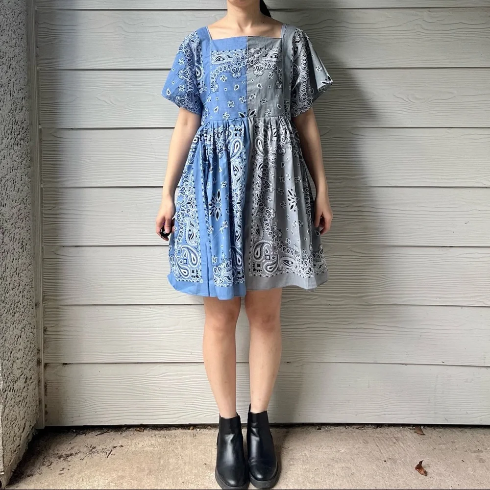 Handmade Bandana Dress/Half&Half - Picture 11 of 16